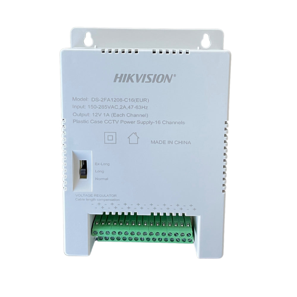 Hikvision 12V 16-Channel CCTV Power Supply – DS-2FA1208-C16 (EUR)