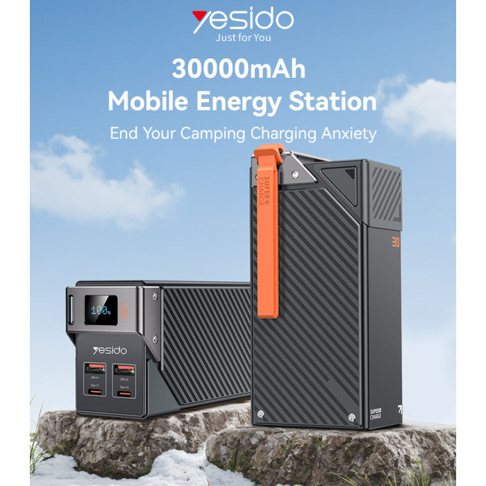 Yesido YP62 30000mAh Power Bank | 22.5W Fast Charging | PD 20W | LED Display | Multi-Port