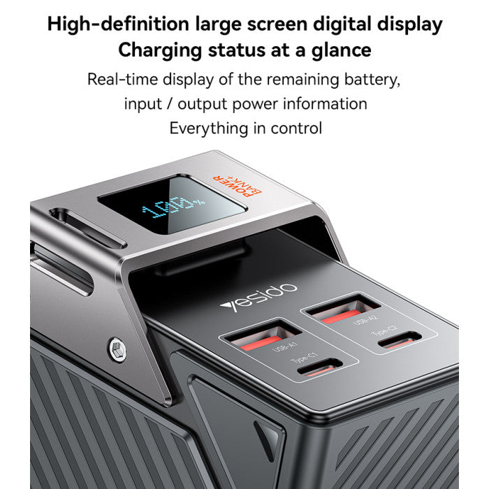 Yesido YP62 30000mAh Power Bank | 22.5W Fast Charging | PD 20W | LED Display | Multi-Port
