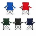 Portable Folding Camping Chair (Random Colour) with Cup Holder & Carry Bag