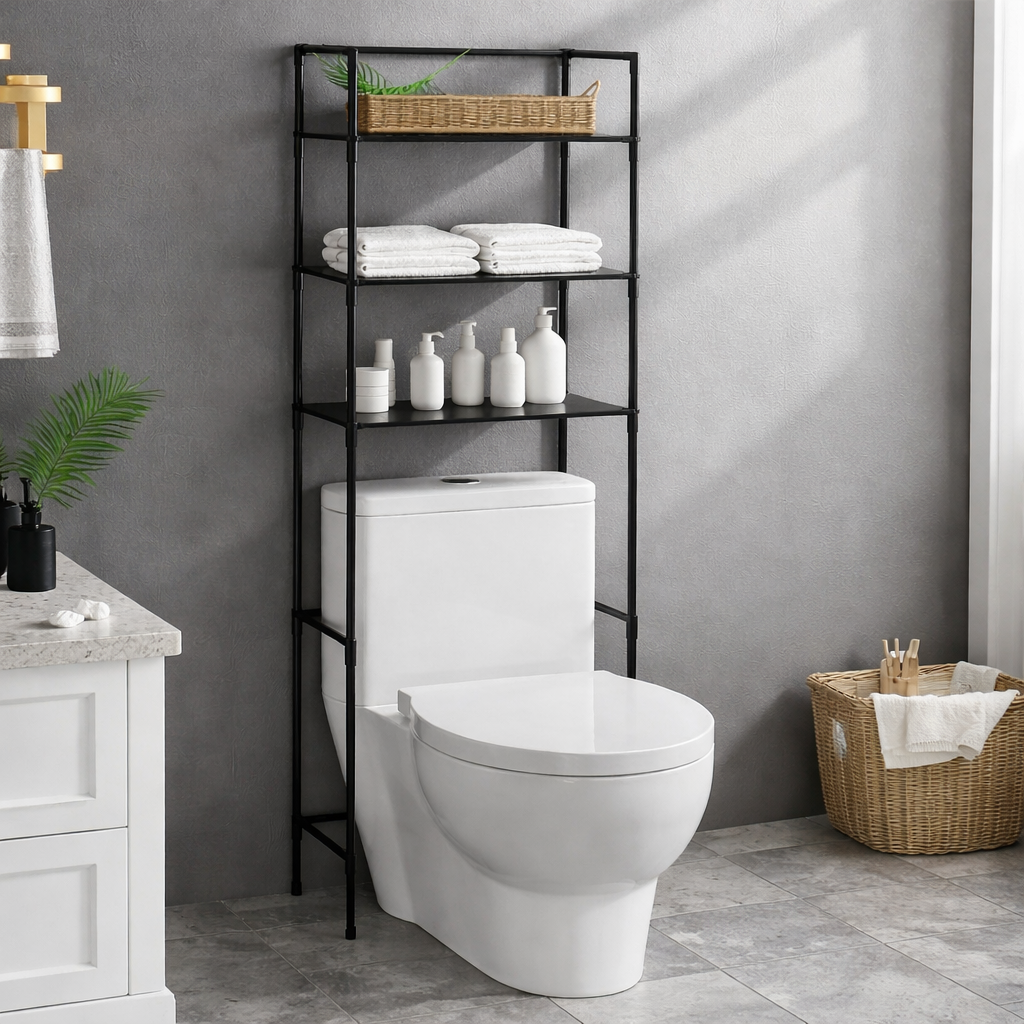 3 Tier Over The Toilet Storage Rack Stainless Steel Bathroom Shelf