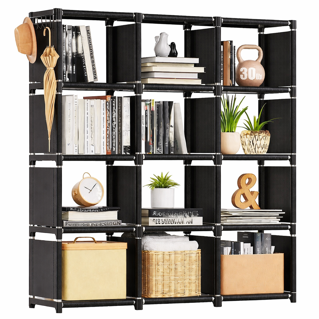 12 Cube Modular Storage Organizer Shelf Multi Purpose Storage Unit
