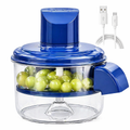 Electric Fruit Peeler & Garlic Chopper – Automatic Rechargeable Kitchen Tool with Stainless Steel Blades
