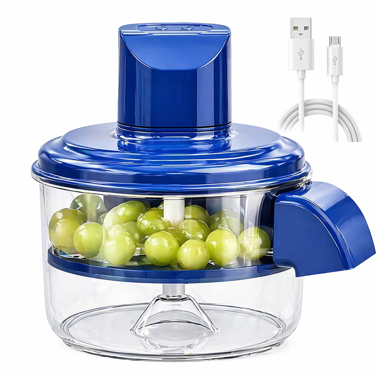 Electric Fruit Peeler & Garlic Chopper – Automatic Rechargeable Kitchen Tool with Stainless Steel Blades