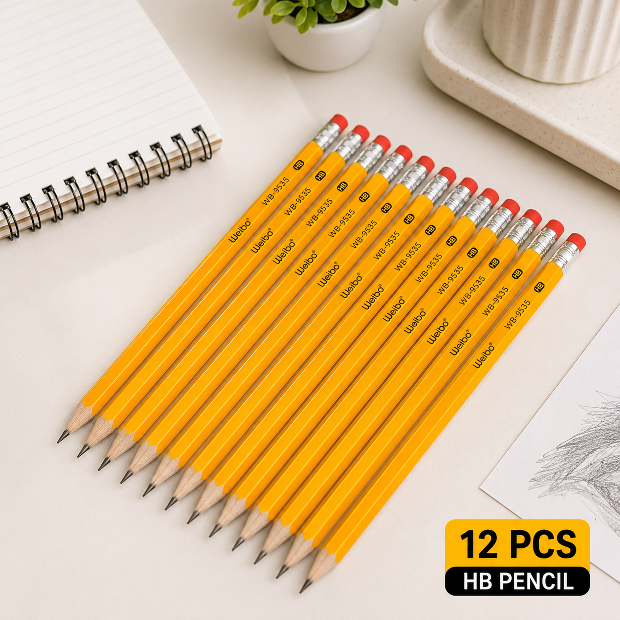 Weibo HB Pencils – 12 Pack