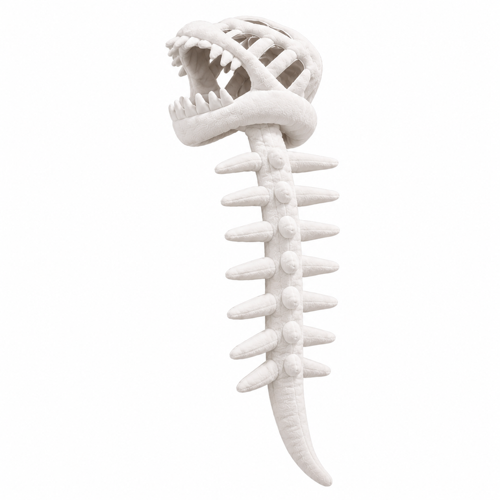 Dinosaur Skeleton Costume Hood & Back Plush Accessory