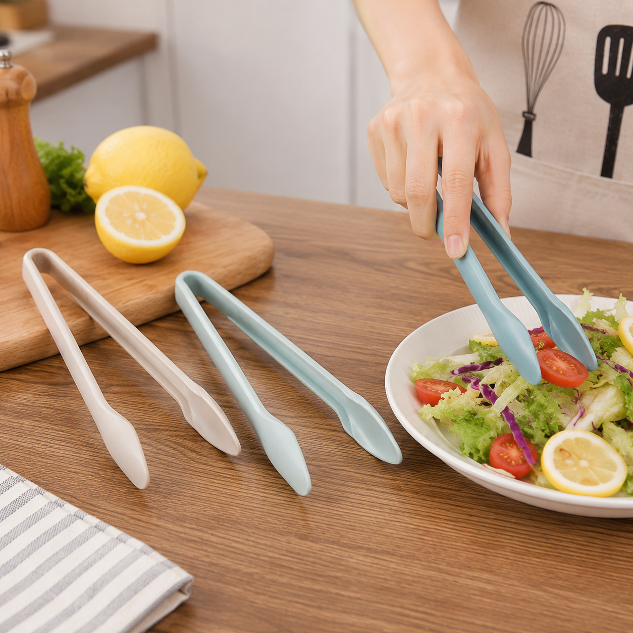 3-Piece Nesting Food Tongs Set – Kitchen Serving & Cooking Tongs