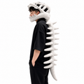 Dinosaur Skeleton Costume Hood & Back Plush Accessory