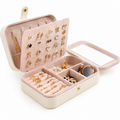 Portable Travel Jewelry Organizer Box with Mirror – 16 x 11 x 5cm