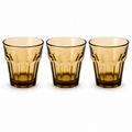 Amber Glass Mug Set of 3 | 200ml Drinking Glasses