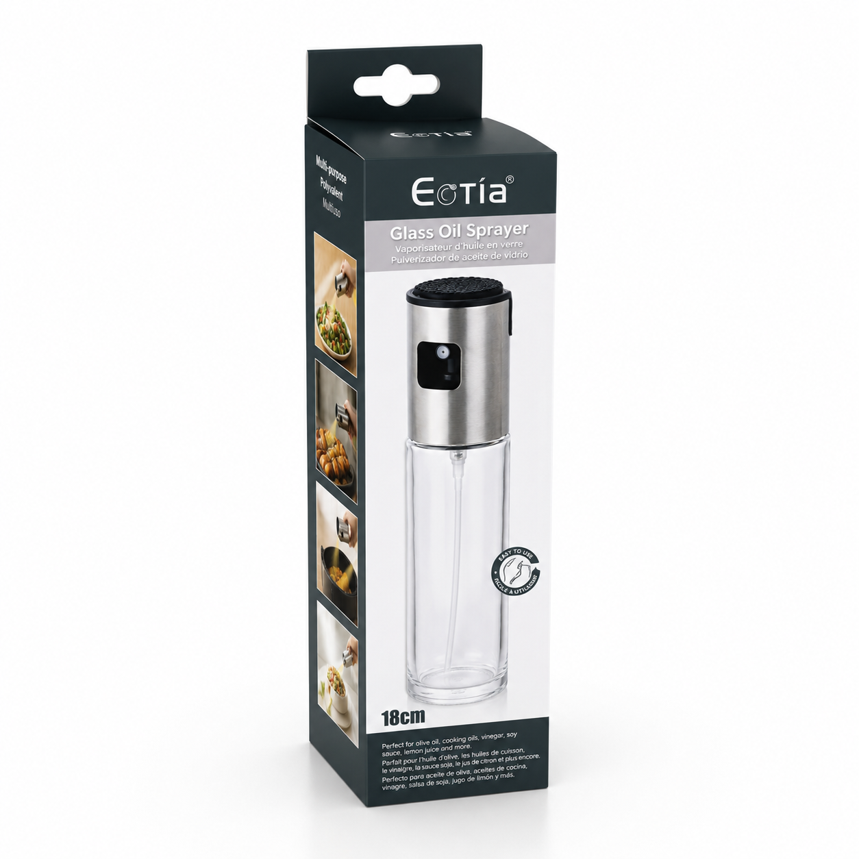 Glass Oil Sprayer Bottle 180ml – Refillable Kitchen Cooking Oil Mister