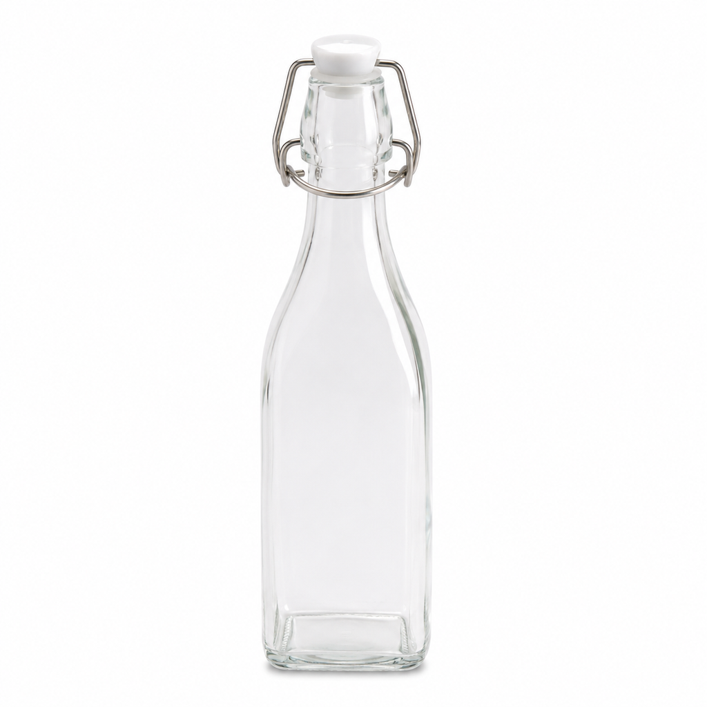 750ml Glass Bottle with Airtight Swing Top Lid – Reusable Beverage Storage Bottle