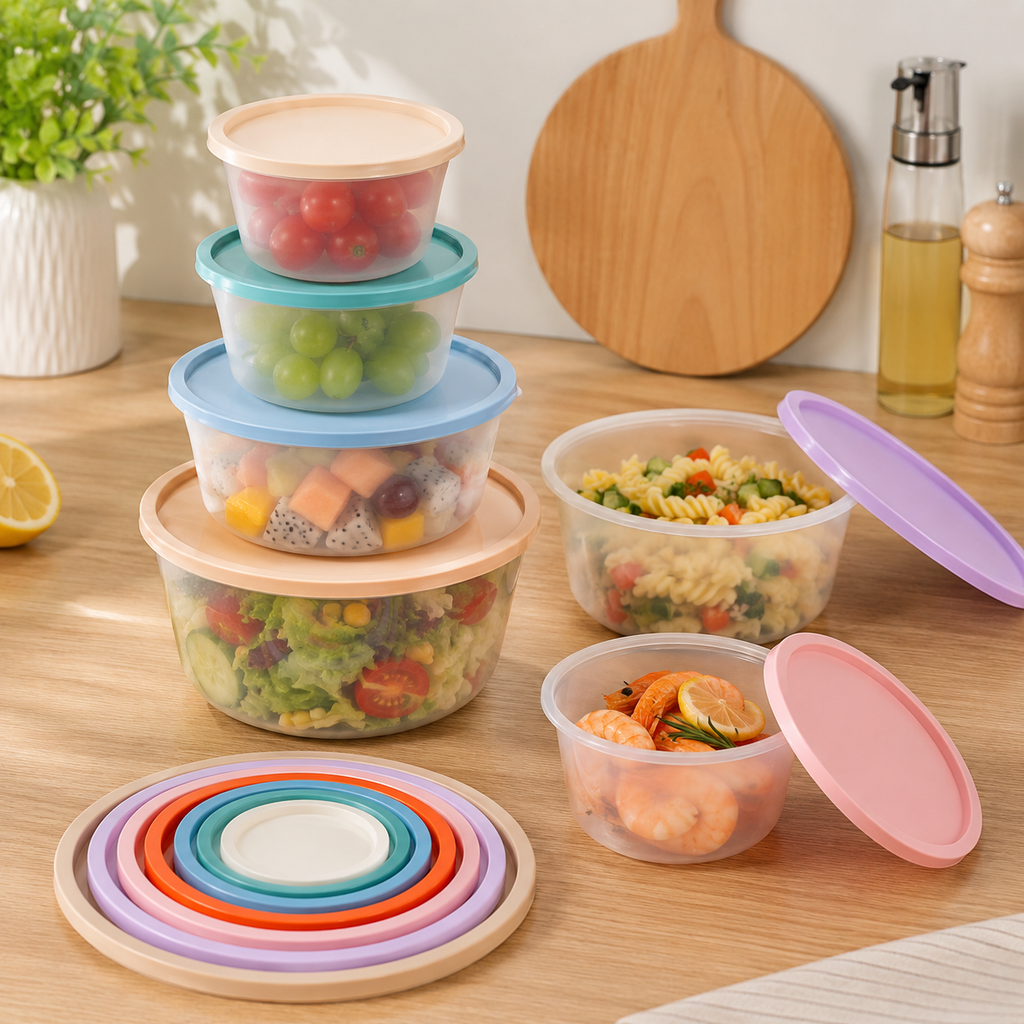7 Piece Food Storage Container Set – Reusable Fresh Keeping Boxes with Lids