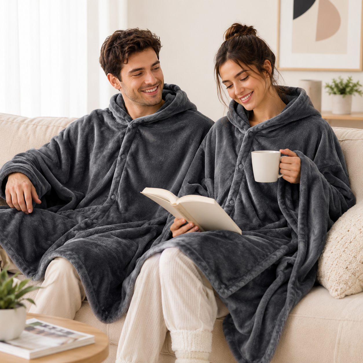 Electric Heating Blanket Shawl – 3 Temperature Settings & 8-Zone Heating