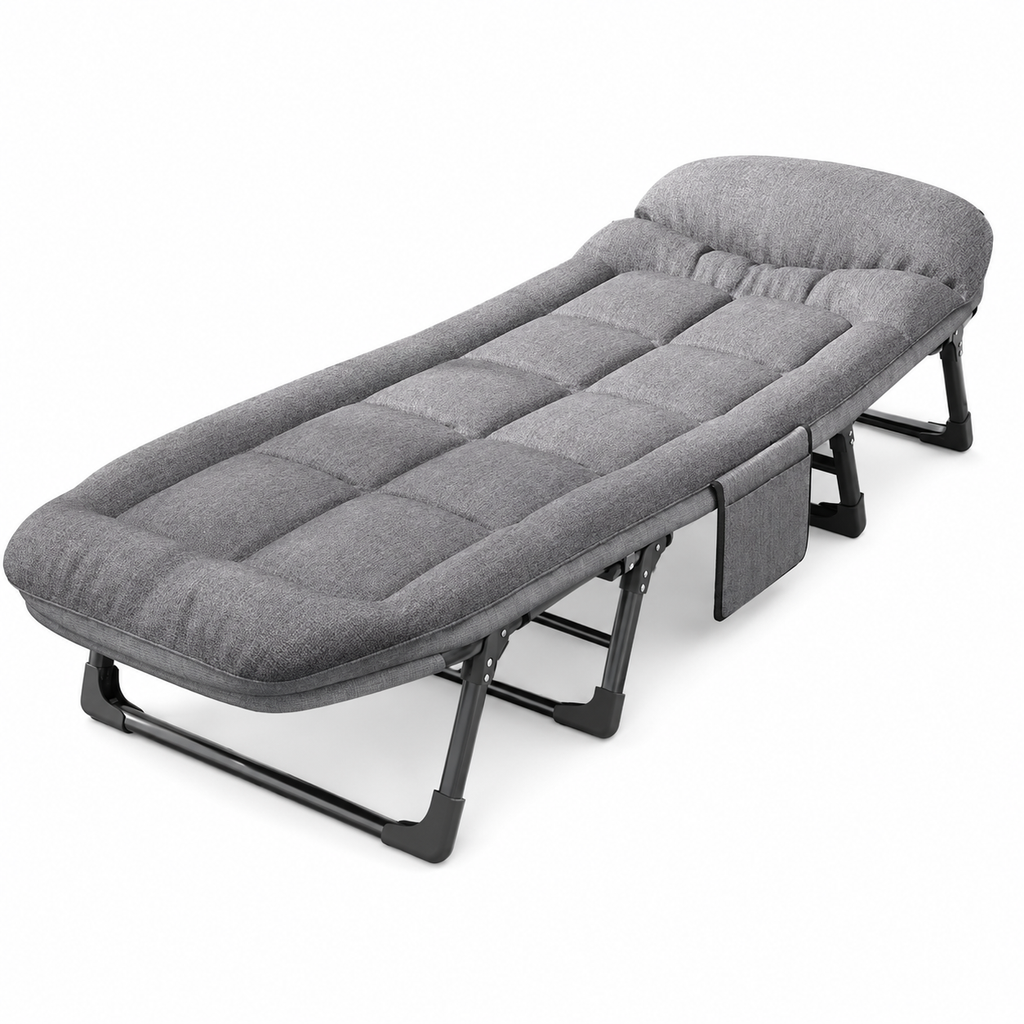 TI-100 Foldable Guest Bed with Mattress & Adjustable Backrest