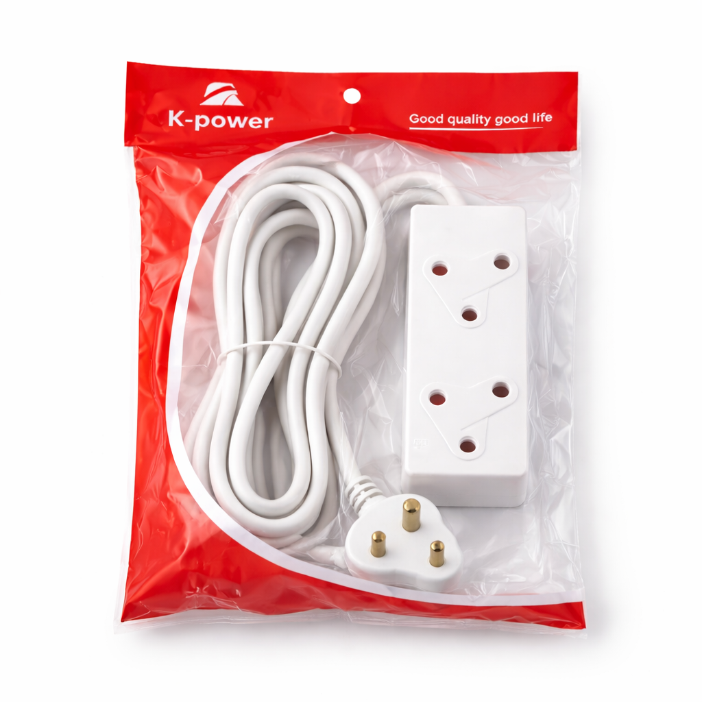 2 Way South African Extension Cable – Type M Power Extension Lead