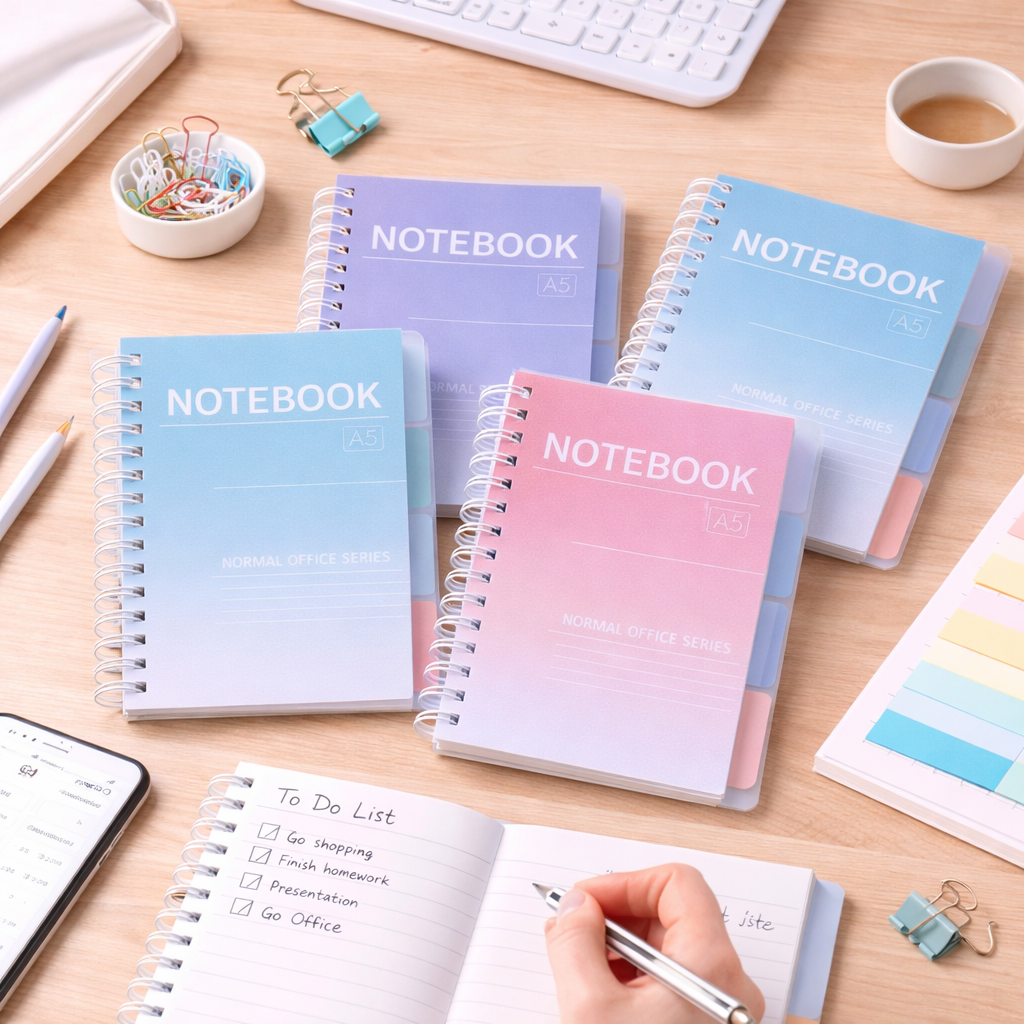 Weibo A5 Spiral Notebook – 110 Pages Lined Journal (Random Colour)