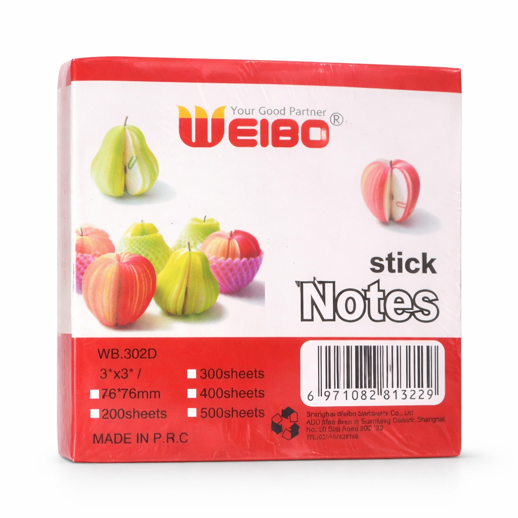Weibo 120 Pieces Assorted Sticky Notes – Colourful Memo Pads