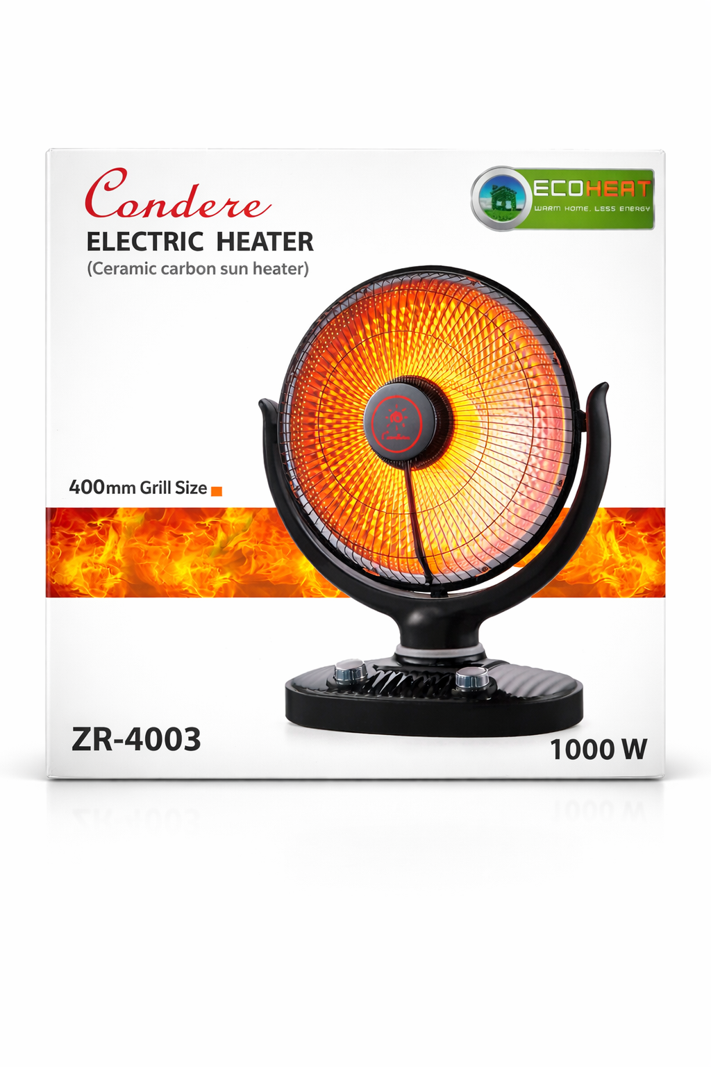 Condere ZR-4003 Electric Heater – 1000W Ceramic Carbon Heater