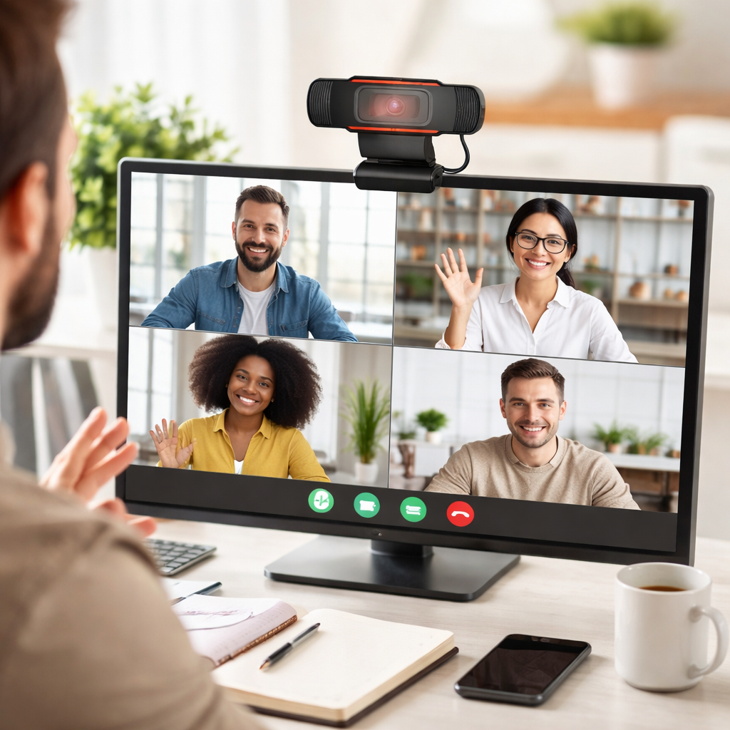HD 1080P USB Webcam with Mic