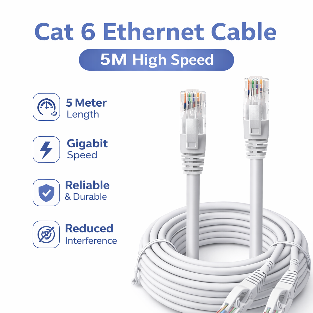 Cat 6 Ethernet Cable 5M High Speed