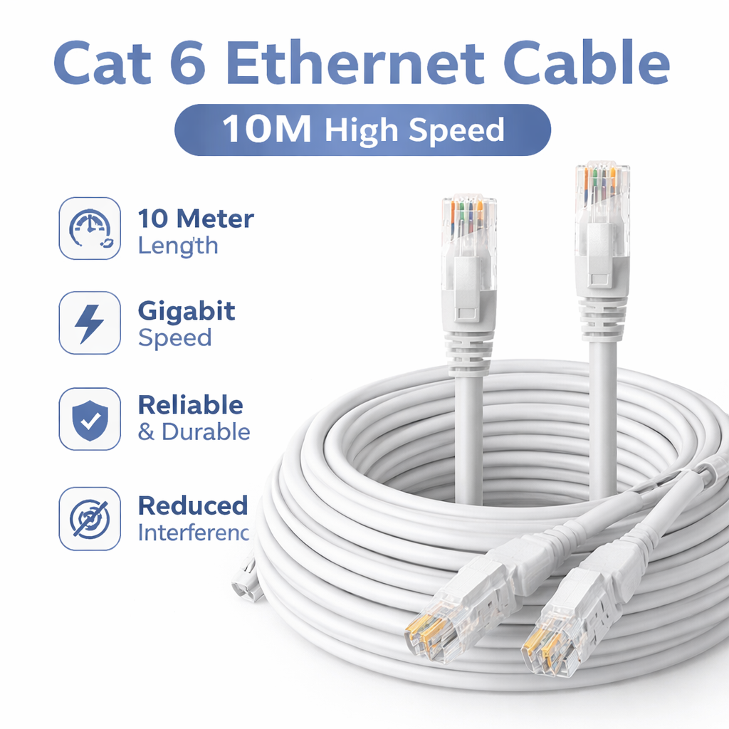 Cat 6 Ethernet Cable 10M High Speed