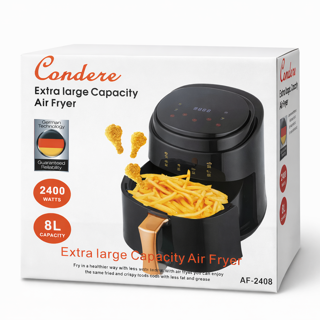 8L Digital Air Fryer 2400W | Multi-Function Air Fry, Grill, Roast & Bake