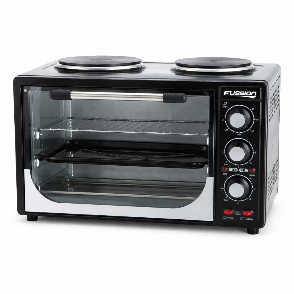 Fussion 32L Oven with Dual Hotplates Countertop Electric Oven