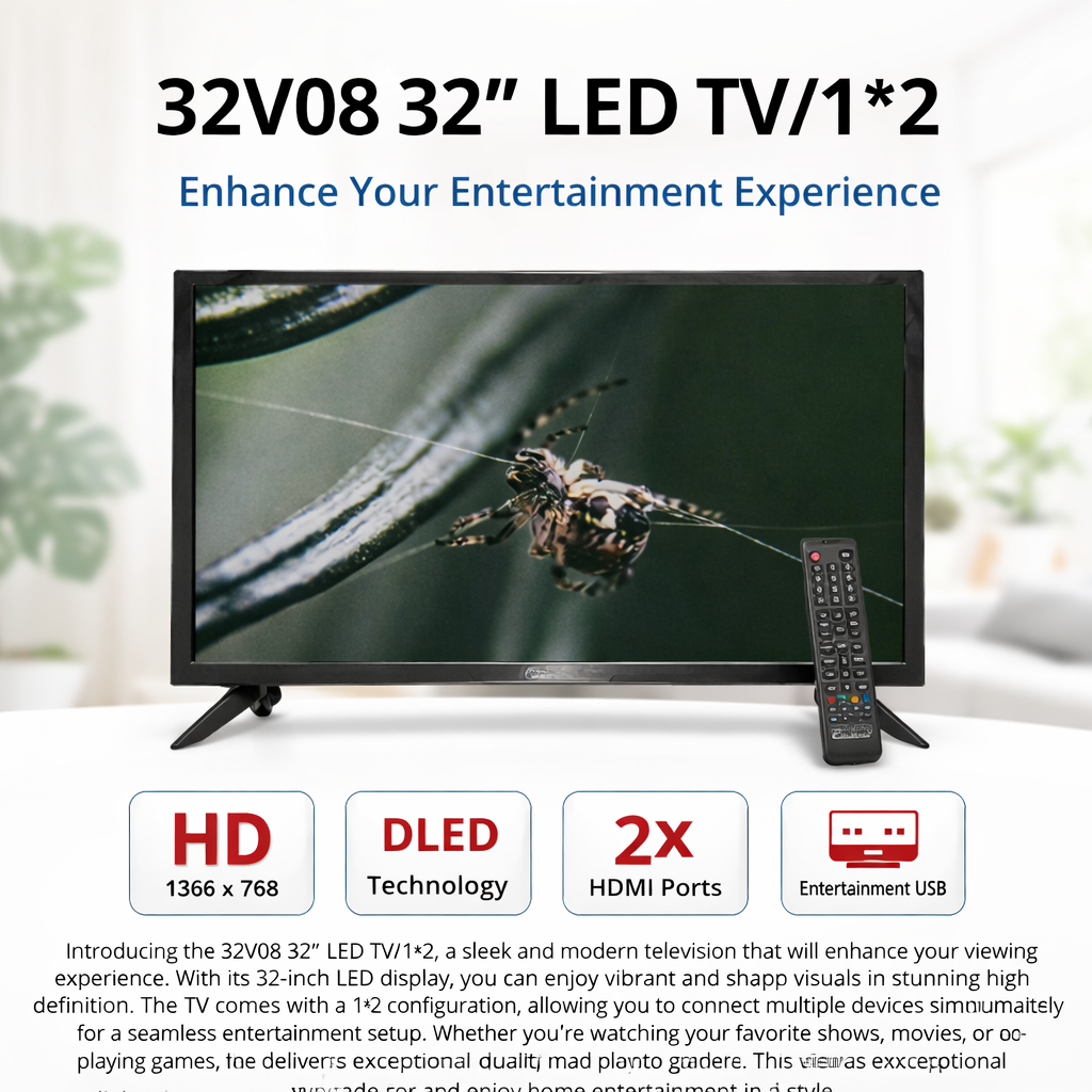 Condere 32V08 32 Inch HD LED TV with HDMI and USB