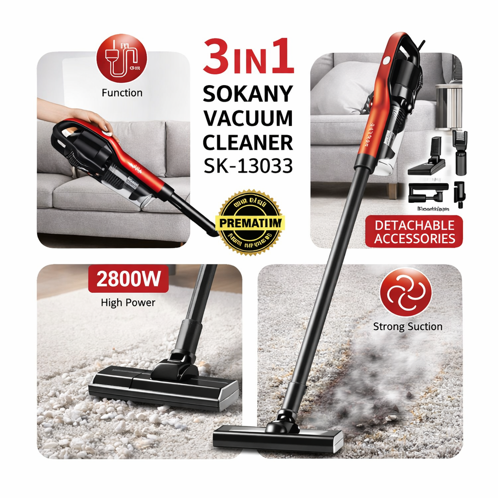 SOKANY SK-13033 3-in-1 Vacuum Cleaner 2800W High Power