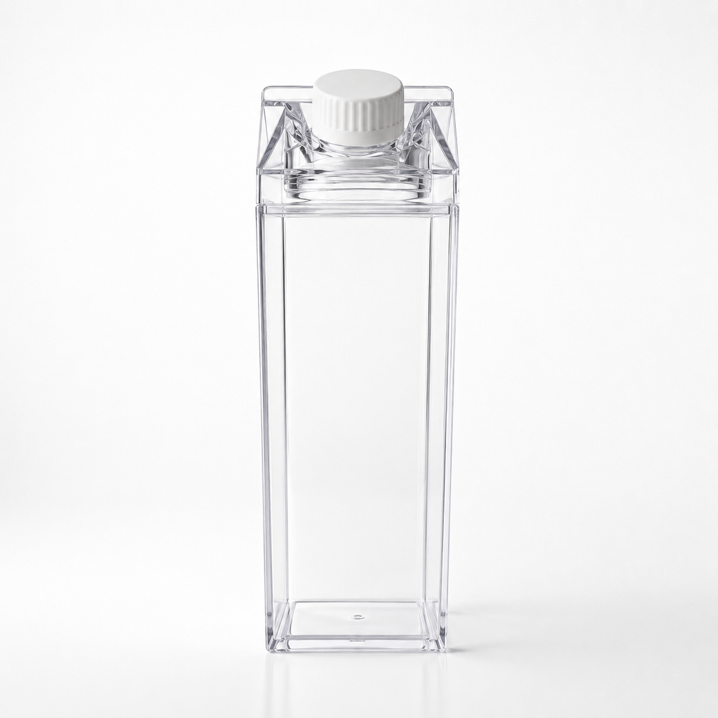 1L Transparent Carton Bottle – BPA-Free Spill-Free Drink Container