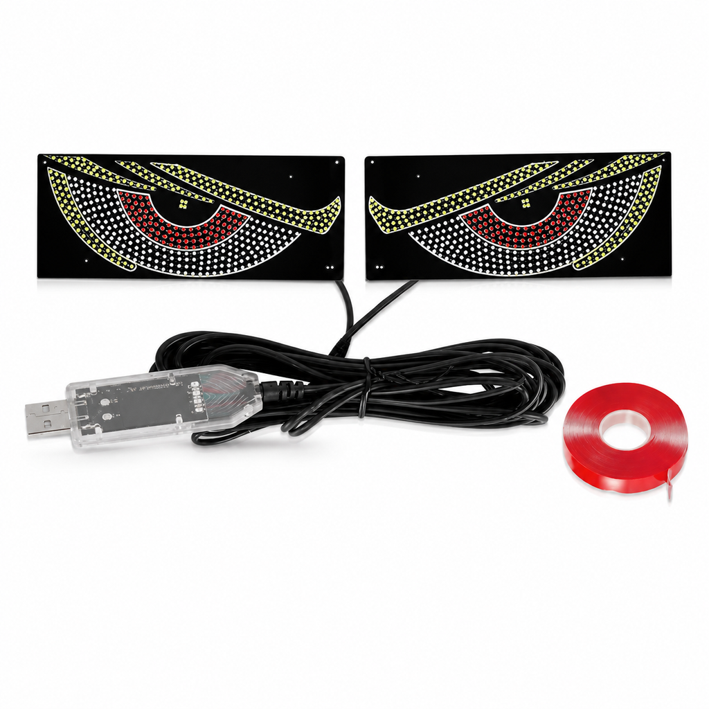 NG-92 LED Angry Eyes Rear Windshield Light – USB Car Window LED Display