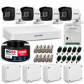 Hikvision 4 Camera 2MP CCTV Complete Security Set – 4CH DVR, 100M Cable & Accessories