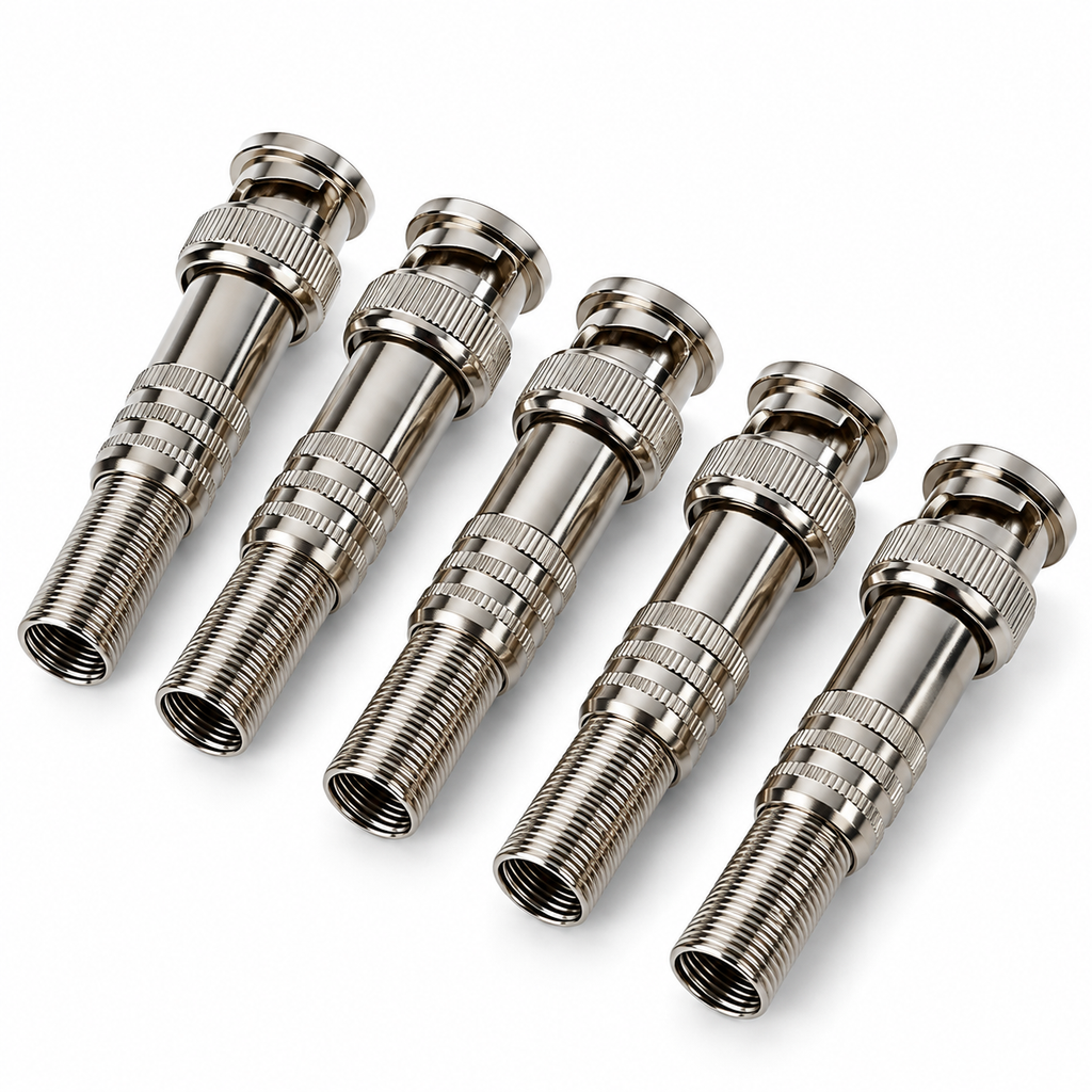5-Piece BNC Connector Set for CCTV RG59/RG6 Coaxial Cable
