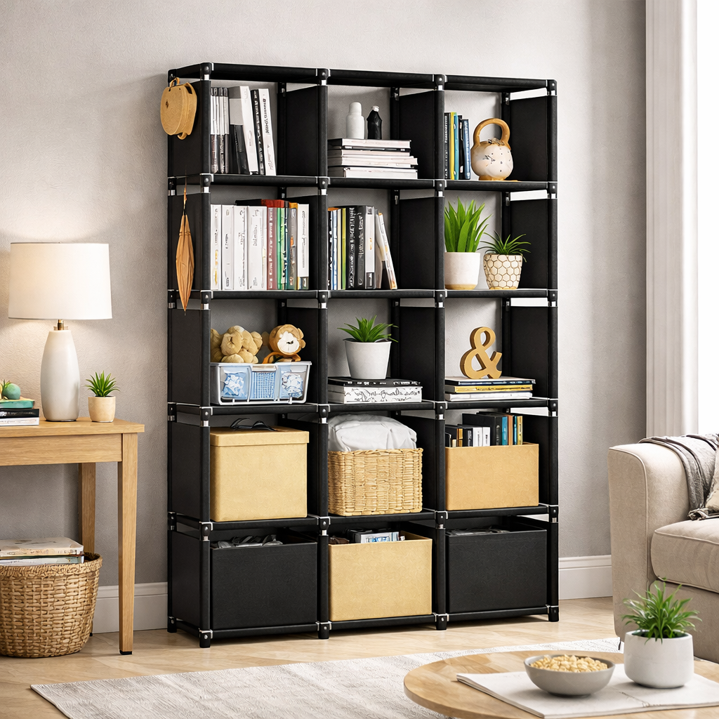 12 Cube Modular Storage Organizer Shelf Multi Purpose Storage Unit