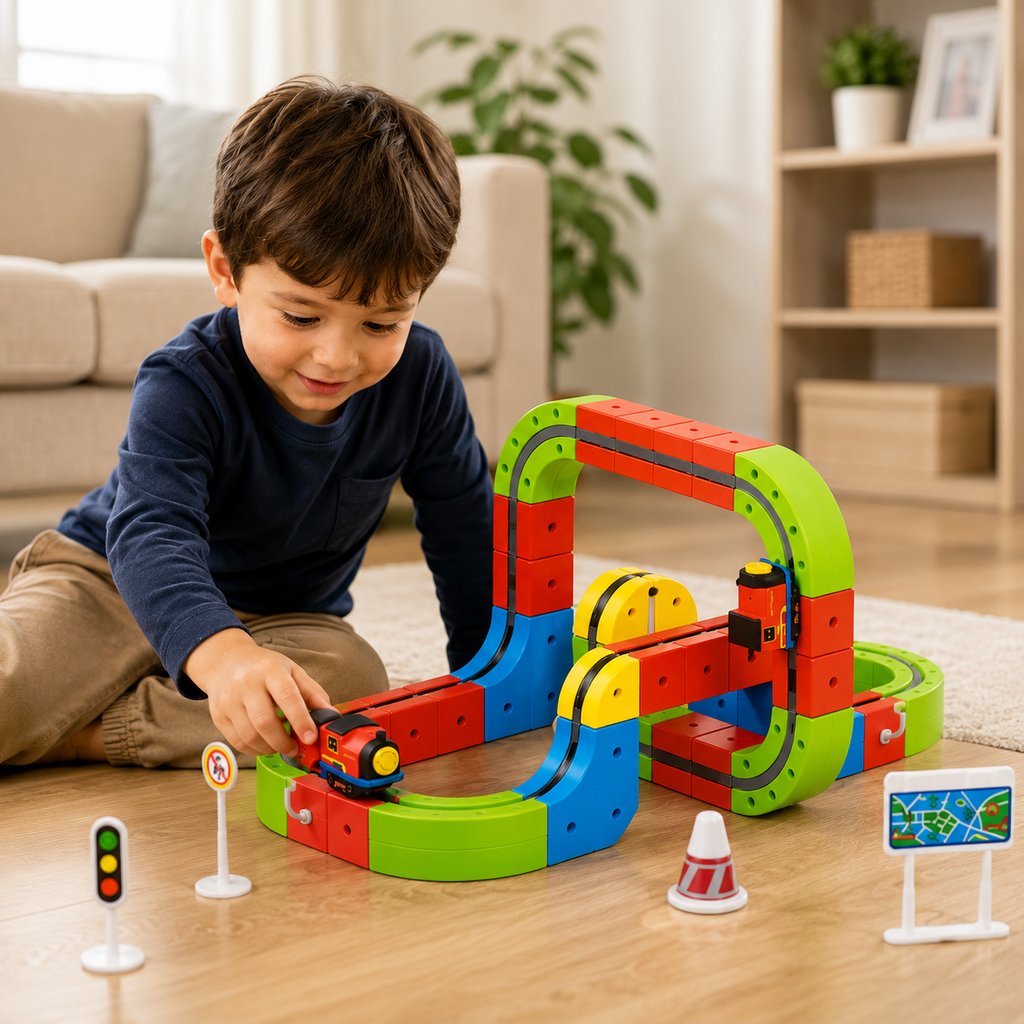 Magnetic Modular Train Track Set – 30 Piece DIY Building Toy