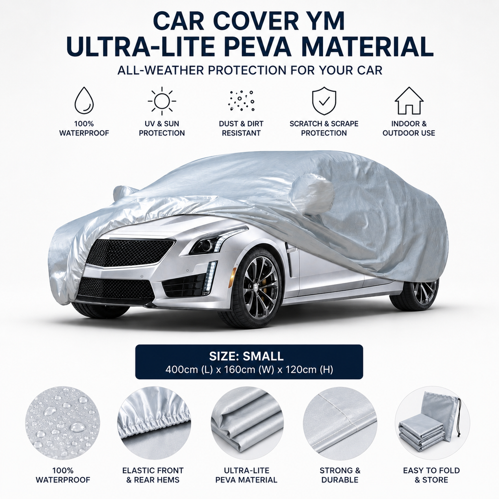Car Cover YM Ultra-Lite PEVA Material | 100% Waterproof All-Weather Protection