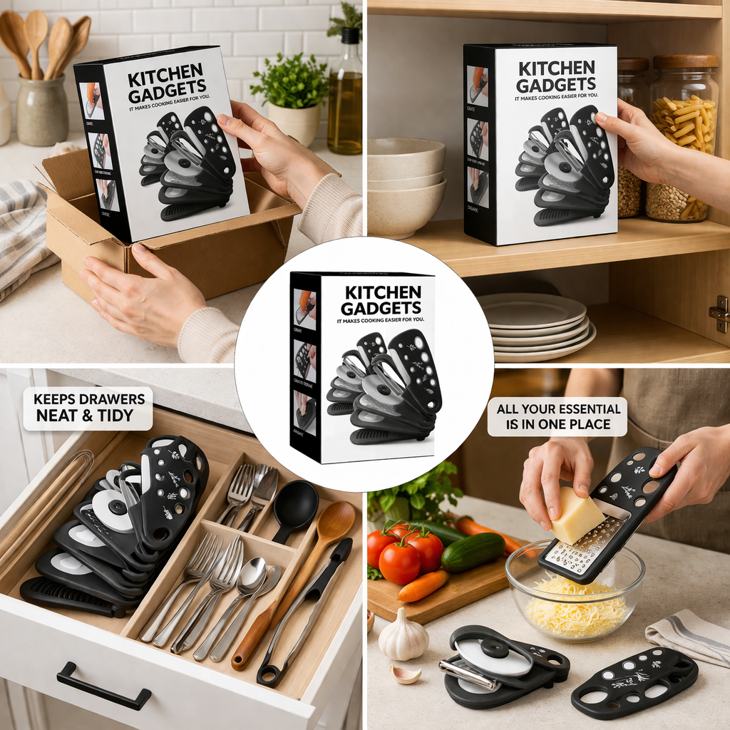 Kitchen Gadgets Set – Multi-Function Slicer, Grater & Peeler Tool Kit