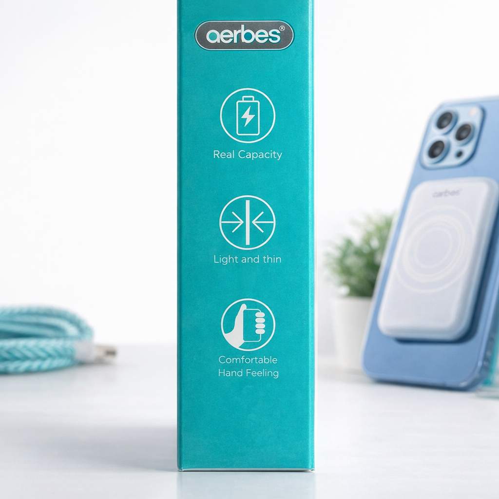 Aerbes Wireless Power Bank 5000mAh – MagSafe Magnetic Charger AB-SJ50