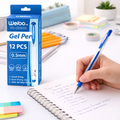 Weibo Gel Pens 12 Pack – 0.5mm Smooth Writing Pens (Blue, Red, Black)