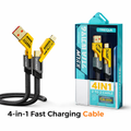 4-in-1 Charging Cable (USB-A to USB-C, Lightning & Micro USB) – Braided Multi Connector Cable