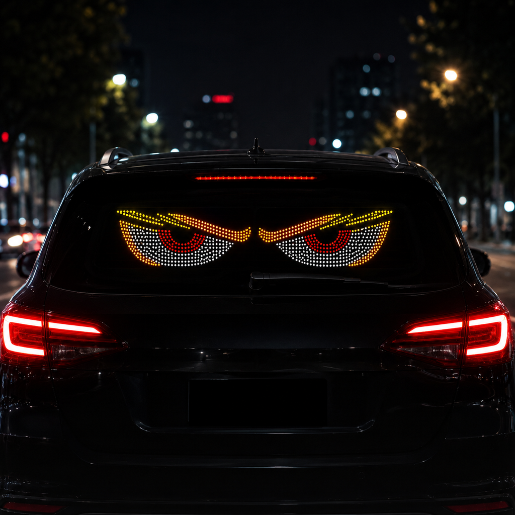 NG-92 LED Angry Eyes Rear Windshield Light – USB Car Window LED Display
