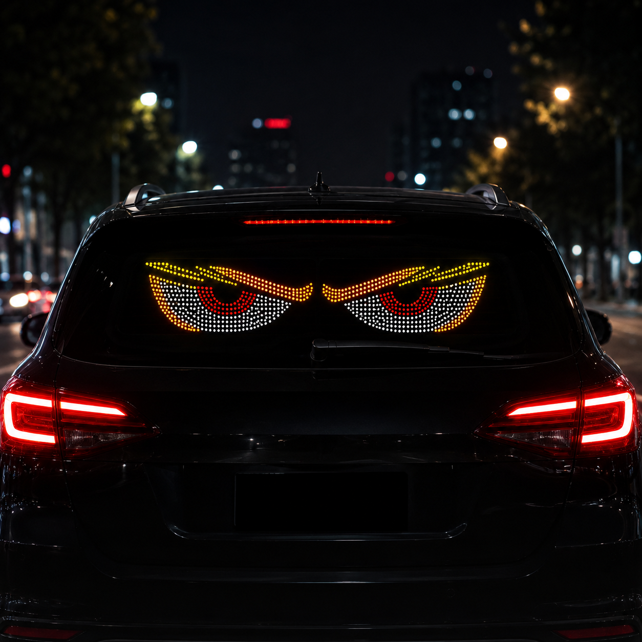 NG-92 LED Angry Eyes Rear Windshield Light – USB Car Window LED Display