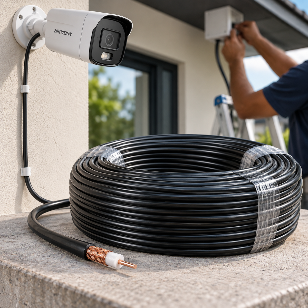 RG59 100m Coaxial Cable Roll – CCTV Camera & Video Cable