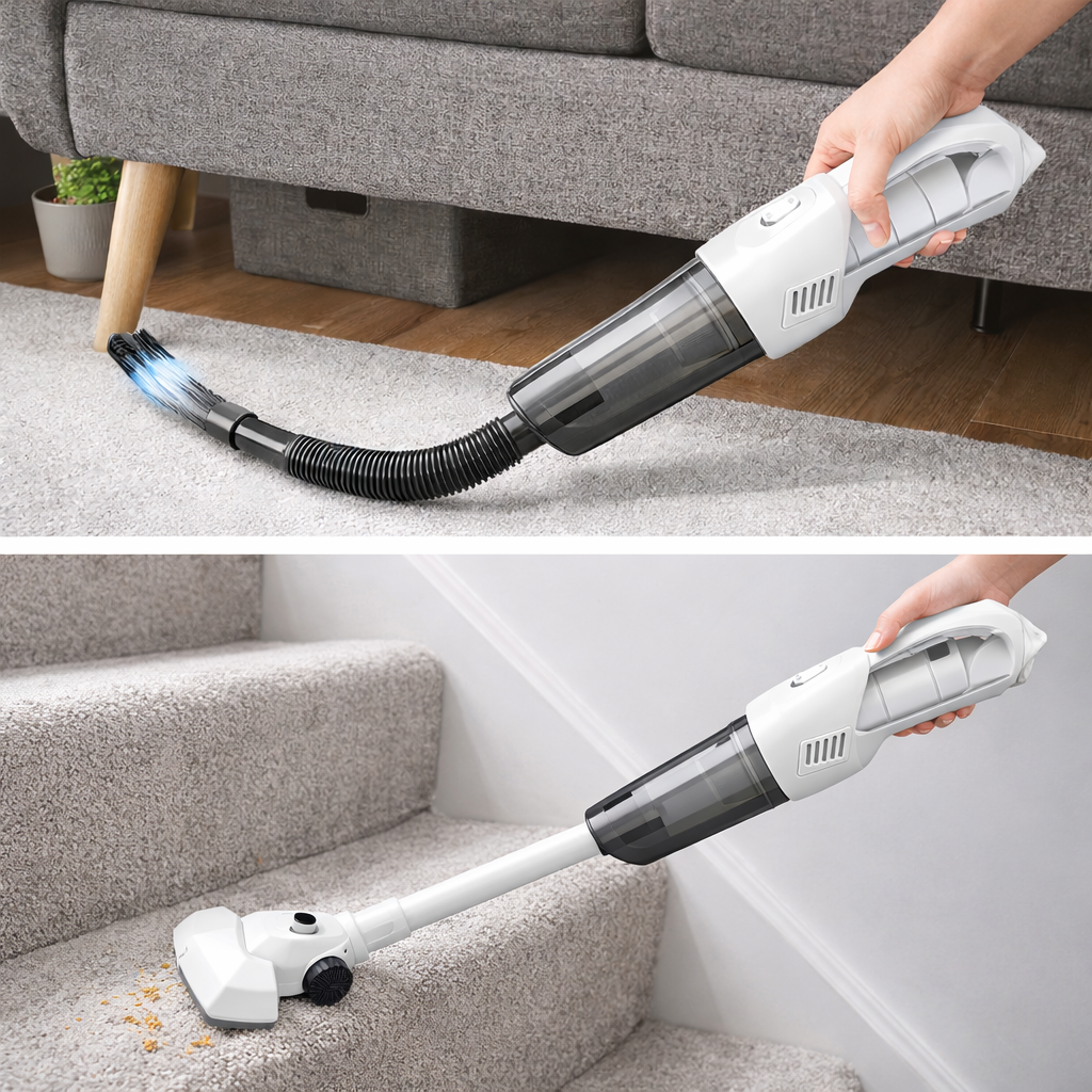 Cordless Handheld Vacuum Cleaner 2-in-1 | Rechargeable 7.4V | Car & Home Use