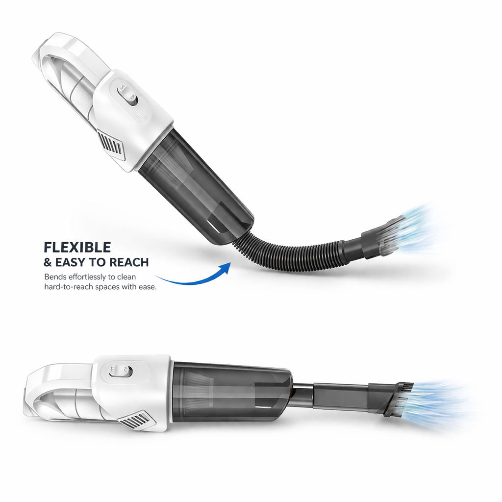 Cordless Handheld Vacuum Cleaner 2-in-1 | Rechargeable 7.4V | Car & Home Use