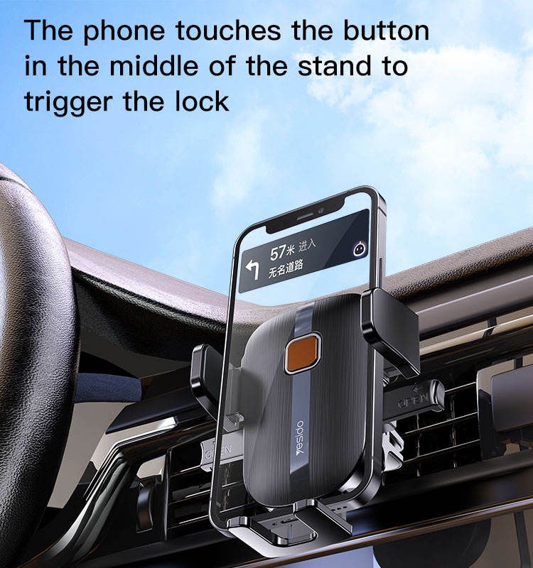 Yesido C162 Car Vent Phone Mount – 360° Rotation, One-Click Lock, Universal Fit (4.5–6.5”)