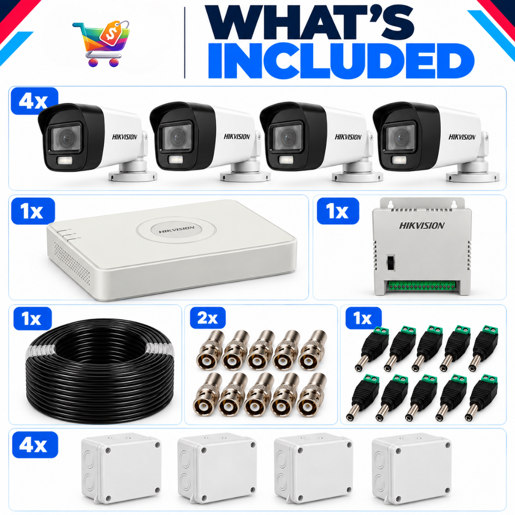 Hikvision ColorVu 2MP 4-Channel CCTV Complete Set