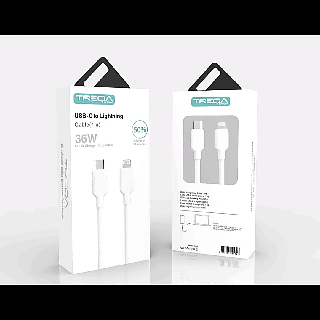 USB-C to Lightning Cable (1m) – 36W Charging Cable